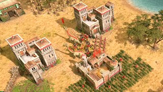 Age of Mythology Retold  4v4 MASSIVE INVASION  Multiplayer Gameplay PCUHD [upl. by Enyrhtac]