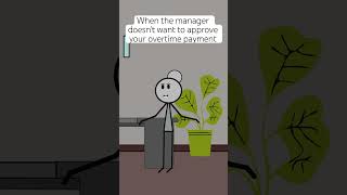 When the manager doesnt want to approve your overtime paymentanimation funny cartoon viralshort [upl. by Calvo]