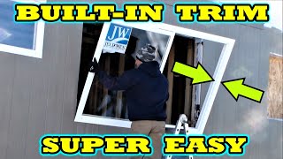 How to install JELDWEN V 2500 Flush Fin Windows with BUILTIN trim using T111 siding EASY DIY [upl. by Ahsimed]