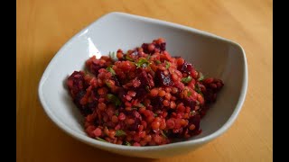 Rote Linsen und Rote Bete Salat I Rezept [upl. by Sellma]