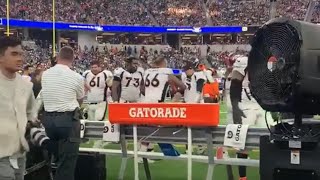 Broncos FULL sideline altercation after Russell Wilson takes 2 straight sacks [upl. by Shien]