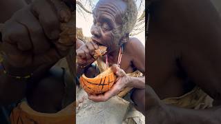 Old hunters dinnerfoodhadzabetribe africa [upl. by Tanney]