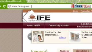 Consulta tu credencial del IFE [upl. by Mariska112]