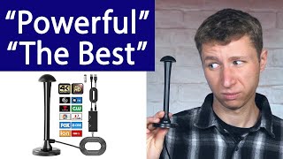 Indoor TV Antenna for Smart TV Powerful Best Amplifier Review [upl. by Dnaltiak]