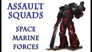 Warhammer 40k Lore  Assault Squads Space Marine Forces [upl. by Hgielrac382]