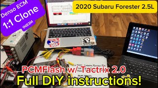 Subaru Forester Denso ECM PCM 11 Clone EEPROM and Flash w PCMflash and Tactrix open port 20 [upl. by Abram437]