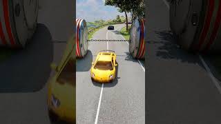 Police Chase Cars vs Chained Hydraulic Crash 78  BeamNGdrive [upl. by Dielle836]