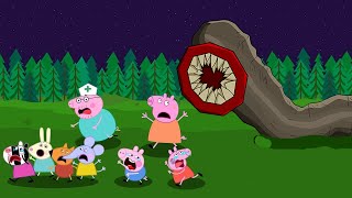 Zombie Apocalypse Zombie Giant Worm appear at Pig House🧟‍♀️ Peppa Pig Zombies Animation [upl. by Daria]