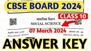 social science answer key 2024  Class 10 Social science question paper 2024 Answer key  Digraj Sir [upl. by Fleischer]