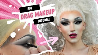 Big drag makeup tutorial  Beginner Friendly Drag transformation [upl. by Whitney986]