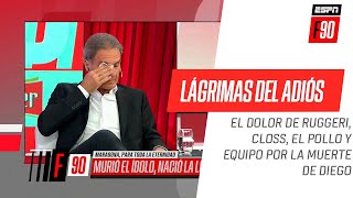 Ruggeri Closs y el Pollo Vignolo no pudieron contener las lágrimas por Diego [upl. by Ahcarb]