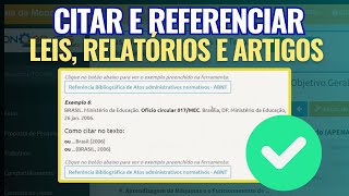 Como Citar e Referenciar Leis Relatórios e Artigos do Ministério do Meio Ambiente  Evite Plágio [upl. by Eded867]