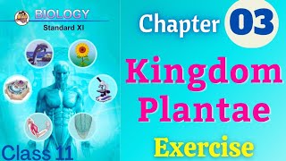 Kingdom Plantae class 11 biology chapter 3 exercise solutions [upl. by Bazar]