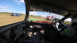 banger racing mullacott cross in car cam troy hooper 31521 rookies day 2 [upl. by Hazeefah]