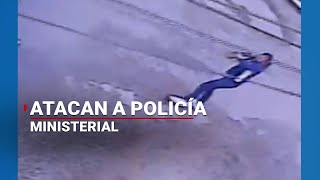 VIDEO  Atacan a balazos a policía ministerial en Tijuana Baja California [upl. by Alyac517]