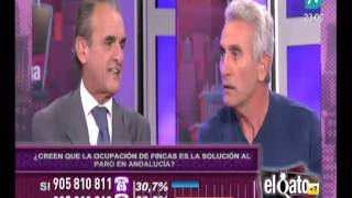 Cara a cara de Mario Conde y Cañamero sobre la ocupación de la finca Los Carrizos´ [upl. by Anividul]