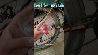 How to clean bicycle chain mtbcycle lifehacks bicycle shortsfeed [upl. by Heyes675]