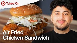 Crispy Air Fryer Chicken Sandwich Recipe with The Golden Balance  Target Takes On [upl. by Ihcalam]