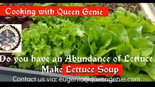 LETTUCE SOUP Cooking with QUEEN GENIE [upl. by Eidarb]