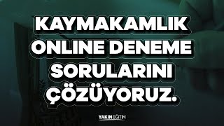 KAYMAKAMLIK ONLINE DENEME SORULARINI ÇÖZÜYORUZ [upl. by Jeno]