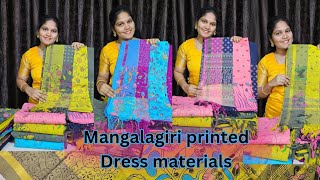 Mangalagiri printed cotton dress materials [upl. by Leunas240]