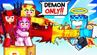 LOCKED ON ONE DEMON FANGIRL ONLY Lucky Block AS AN ANGEL in Minecraft [upl. by Thorlie]