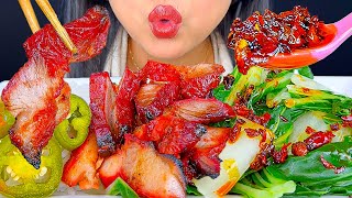 ASMR BBQ JALAPEÑO PEPPERS amp GREENS  MUKBANG  EATING SOUNDS  ASMR Phan [upl. by Haskins924]