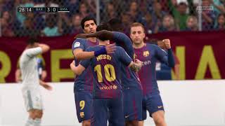 FIFA 18 PS4 Gameplay El Clasico FC Barcelona VS Real Madrid 70 TOTAL DOMINATION TIKITAKA [upl. by Donata]