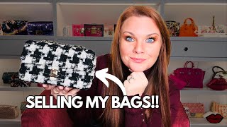 HUGE VLOG SALE I AM SELLING MY LUXURY HANDBAGS Chanel Dior Louis Vuitton Gucci [upl. by Vil]