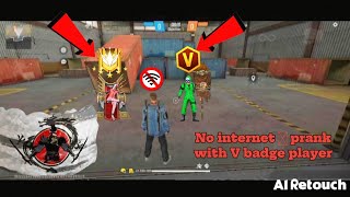 No internet prank 😱with random players 💯winbooyahgarena free fire Prasin Gamingfreefire [upl. by Collbaith147]