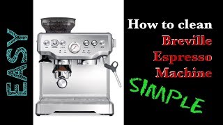 How to Clean the Breville Espresso Machine  Coffee Maker [upl. by Lotson]