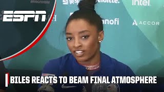 Simone Biles criticizes weird and awkward atmosphere for missing beam medal [upl. by Waldack633]