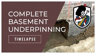 A Complete Basement Underpinning in Toronto  Timelapse  GJ MacRae [upl. by Emylee]