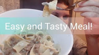 🥘Beef Stroganoff made Simple🥘 easyrecipe beefstroganoff pantrycooking frugalliving [upl. by Bolan]