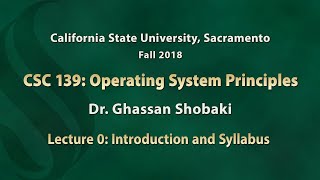 Operating Systems Lecture 0 Introduction and Syllabus [upl. by Rosabella]