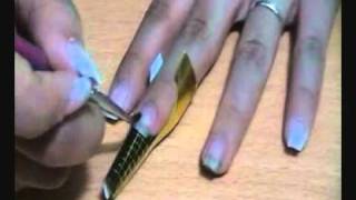 Ricostruzione unghie tipcartina con gel  nailart [upl. by Oniskey591]