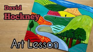 David Hockney Art Lesson  Garrowby Hill [upl. by Akirdnuhs]