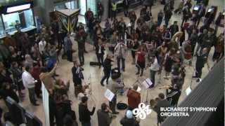 Flash Mob at Bucharest International Henri Coanda Airport by Bucharest Symphony Orchestra [upl. by Timmons657]