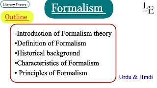 Formalism  Formalism in English Literature  Characteristicsliterarytheory [upl. by Duntson]