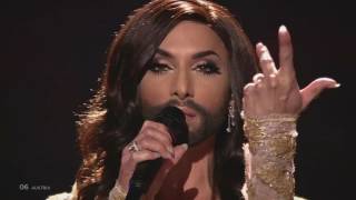 Conchita Wurst  Rise Like a Phoenix Austria  4K LIVE at ESC final 2014 [upl. by Kresic]