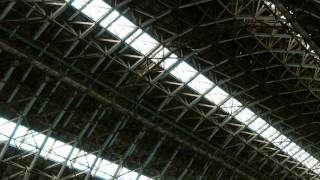 Stan Buddenbohm in Tustin Blimp Hangar  F1N Indoor Glider World Record Hand Launch Glider Flight [upl. by Rimisac500]