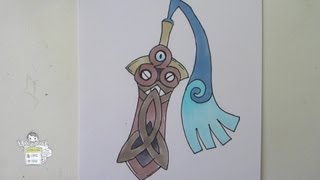 Tutorial How to draw Honedge from POkemon X Y ヒトツキ [upl. by Simonsen149]