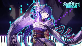 Raiden Shogun Judgment of Euthymia  Character Demo PV  Piano Cover Synthesia【Genshin Impact】 [upl. by Seravaj]