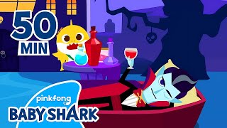 Baby Shark Visits Spooky Vampires Mansion  Compilation  Halloween Story  Baby Shark Official [upl. by Imre328]