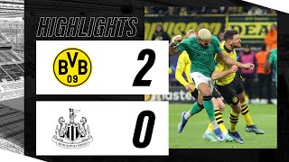 Borussia Dortmund 2 Newcastle United 0  UEFA Champions League Highlights [upl. by Kcirb]