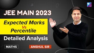 JEE Main 2023 Expected Marks vs Percentile  Detailed Analysis🔥  Anshul Sir [upl. by Cammie]