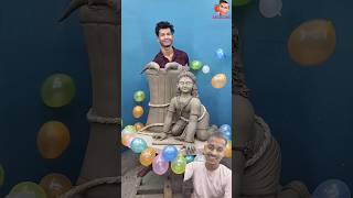 Krishna Makhan chor sculpture clayart clay artist happybirthday trending shortsviral shorts [upl. by Lipcombe438]