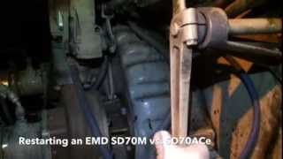 EMD SD70 Engine Restarts [upl. by Schoenfelder]