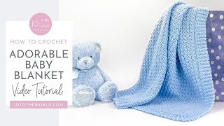 Adorable Baby Blanket Crochet Pattern  A Perfect Crochet Baby Blanket for Boys Girls or Unisex [upl. by Neeliak]