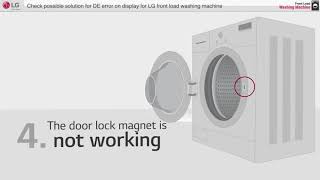 LG Front Load Washer  dE error code appears on display [upl. by Ayekal99]